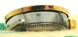 VINTAGE ROLEX 26mm WOMENs 14K & SS 6517 AUTOMATIC DATEJUST DIAMOND BEZEL c. 1964