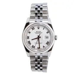 ROLEX DATEJUST 36MM WHITE DIAL WATCH 116200