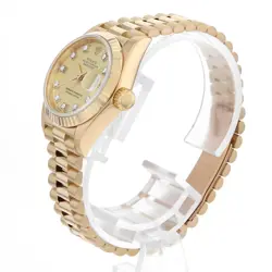 ROLEX Datejust 10P Diamond 69178G Champagne Gold 89 Number second hand Women