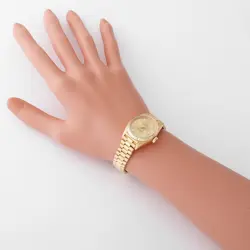 ROLEX Datejust 10P Diamond 69178G Champagne Gold 89 Number second hand Women