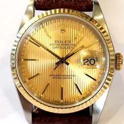 18K GOLD/SS FLUTED