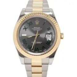 ROLEX DATEJUST 41MM WIMBLEDON DIAL WATCH 116333 YG