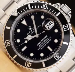 2001 ROLEX SUBMARINER DATE 16610 BLACK STEEL 40MM AUTOMATIC MENS WATCH