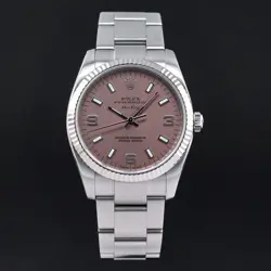 Rolex Air King 114234 34mm 2009 Salmon Arabic dial Fullset 2y warranty