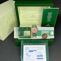Rolex Air King 114234 34mm 2009 Salmon Arabic dial Fullset 2y warranty