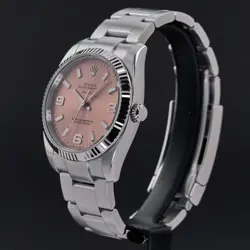 Rolex Air King 114234 34mm 2009 Salmon Arabic dial Fullset 2y warranty