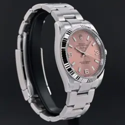 Rolex Air King 114234 34mm 2009 Salmon Arabic dial Fullset 2y warranty