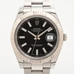 ROLEX DATEJUST 116334 SS×WG AT BLACK DIAL