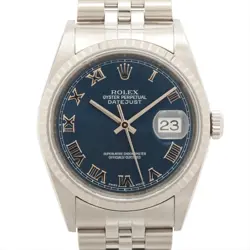 ROLEX DATEJUST 16220 SS AT BLUE-FACE