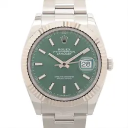 ROLEX DATEJUST 126334 SS×WG AT MINT GREEN DIAL 1 EXTRA LINK
