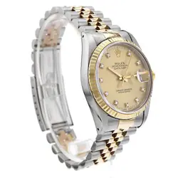 Rolex Datejust 36mm 16233G Yellow factory diamonds dial steel & 18K yellow gold
