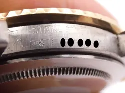 ROLEX GMT MASTER 16753 TIGER EYE SANGUE DI PICCIONE NIPPLE DIAL 18KT GOLD&STEEL