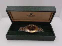 ROLEX GMT MASTER 16753 TIGER EYE SANGUE DI PICCIONE NIPPLE DIAL 18KT GOLD&STEEL