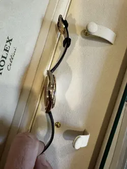 Excellent  Condition Rolex Cellini Dual Time Gold Automatic Mens Watch 50525