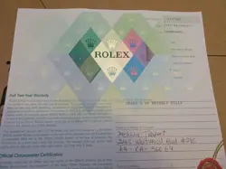 100% ORIGINAL ROLEX 179178 GUARANTEE PAPER SERIAL CHAMPAGNE