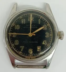 Vtg Black Dial ROLEX Oyster Royal Shock Resisting Watch (NO Strap) OF96