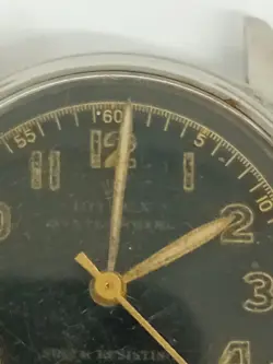 Vtg Black Dial ROLEX Oyster Royal Shock Resisting Watch (NO Strap) OF96