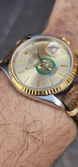 ROLEX DATEJUST 16233 UAE ARMED FORCE LOGO  MEN'S AUTOMATIC WATCH 1988