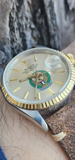 ROLEX DATEJUST 16233 UAE ARMED FORCE LOGO  MEN'S AUTOMATIC WATCH 1988