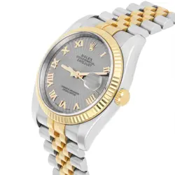 Rolex Datejust 36 Gold/Steel 116233 Silver Sunbeam Rare Dial Jubilee Box Papers