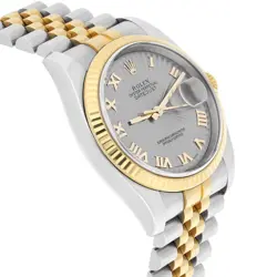Rolex Datejust 36 Gold/Steel 116233 Silver Sunbeam Rare Dial Jubilee Box Papers
