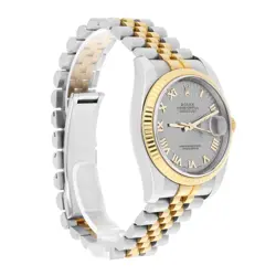 Rolex Datejust 36 Gold/Steel 116233 Silver Sunbeam Rare Dial Jubilee Box Papers