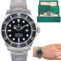 MINT ROLEX 116600 SEADWELLER SDK4 4000 STEEL BLACK 40M CERAMIC DIVE WATCH BOX