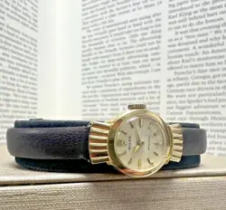 Ladies Vintage ROLEX Yellow Gold Antique Cocktail Diamond Dress Watch Orchid