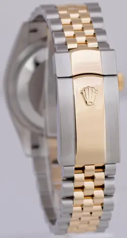 MINT PAPERS Rolex DateJust 36 Champagne Palm Motif Gold Jubilee 126233 Watch BOX