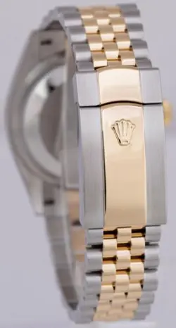 MINT PAPERS Rolex DateJust 36 Champagne Palm Motif Gold Jubilee 126233 Watch BOX