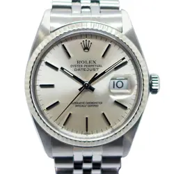 USED ROLEX DATEJUST 16014 SILVER MEN'S WATCH #11431