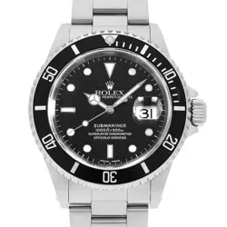 ROLEX SUBMARINER DATE 16610 BLACK A NUMBER SECOND HAND MENS
