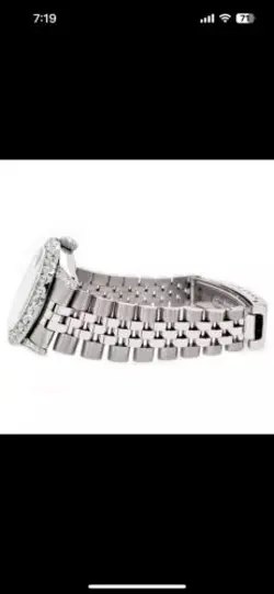 ROLEX DATEJUST 31MM 2.95CT DIAMOND BEZEL/LUGS/WHITE MOP ROMAN VI DIAL WATCH