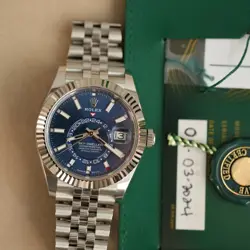ROLEX SKY-DWELLER 326934 SILVER JUBILEE BRACELET WITH SILVER BEZEL UNWORN 2024