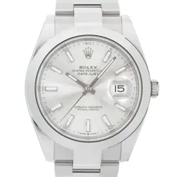 ROLEX DATEJUST 41 126300 SILVER OYSTER WARRANTY 2024 BOX/PAPER