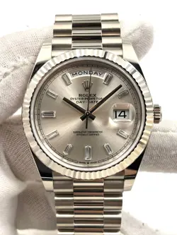 40MM SILVER BAGUETTE