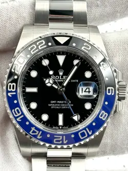 ROLEX GMT MASTER II BATMAN STAINLESS STEEL OYSTER BRACELET 126710BLNR B&P 2023