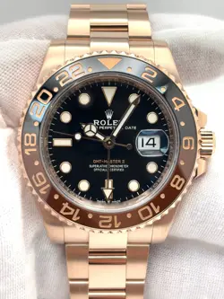 ROLEX GMT MASTER II ROOTBEER ROSE GOLD BRACELET 126715CHNR BOX & PAPERS 2019