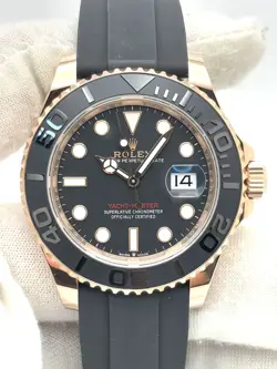 ROLEX YACHTMASTER 40MM ROSE GOLD OYSTERFLEX STRAP 126655 BOX & PAPERS 2023