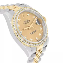 116233 Rolex Datejust 36 mm Champagne Diamond Dial Two Tone Diamond Watch