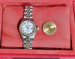 Ladies Rolex OP Datejust 69173 Two-Tone 18K Ivory Champagne gold Dial w Box dead