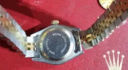 Ladies Rolex OP Datejust 69173 Two-Tone 18K Ivory Champagne gold Dial w Box dead