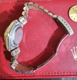 Ladies Rolex OP Datejust 69173 Two-Tone 18K Ivory Champagne gold Dial w Box dead