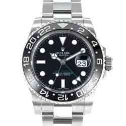 ROLEX GMT-MASTER II 116710 40MM BLACK CERAMIC STEEL OYSTER MENS WATCH 2008
