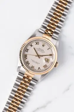 2000 ROLEX DATEJUST 16233 IVORY PYRAMID DIAL