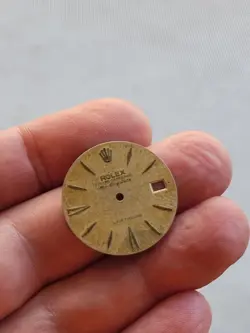 Rolex genuine vintage Air King date tropical raised Spear markers. rare beauty!