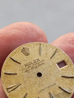 Rolex genuine vintage Air King date tropical raised Spear markers. rare beauty!