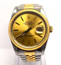 ROLEX DATEJUST 36MM 18K YG & SS JUBILEE BRACELET CHAMPAGNE DIAL - 16233