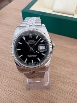 Rolex Datejust 36 Black - Full Rolex Service w/Two Year Warranty Dated 2/2025