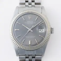 ROLEX OYSTER PERPETUAL DATEJUST 1601 VINTAGE SELF-WINDING SS CASE & BELT 1973